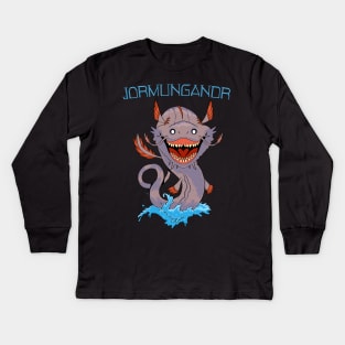 Wrath of the Serpent: Jormungandr in all its Glory Kids Long Sleeve T-Shirt